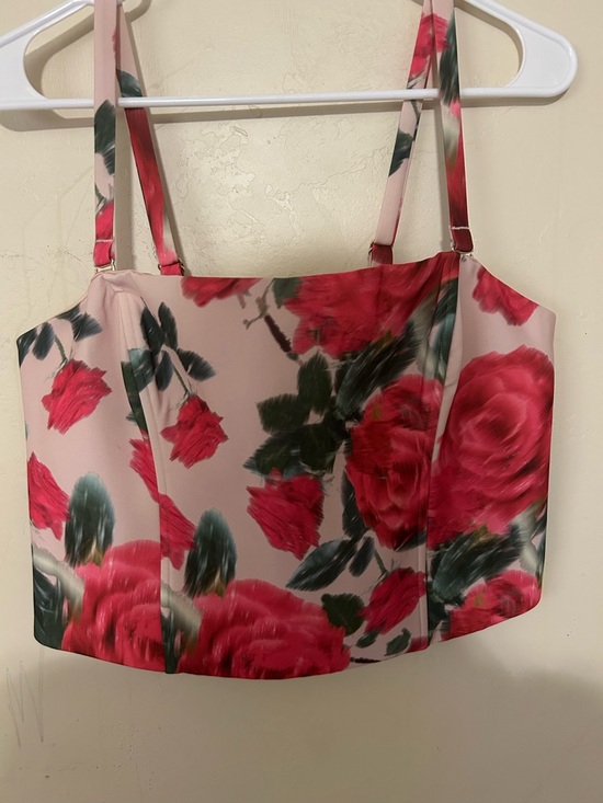 Tops - GUESS WOMEN'S RAISSA FLORAL SMOCKED-BACK BUSTIER TOP MSRP $89 XL